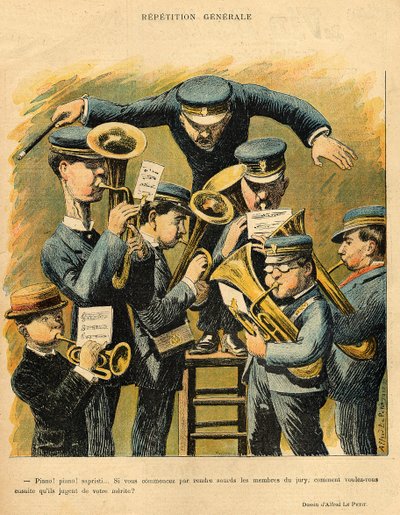 Band rehearsal, from the back cover of 
